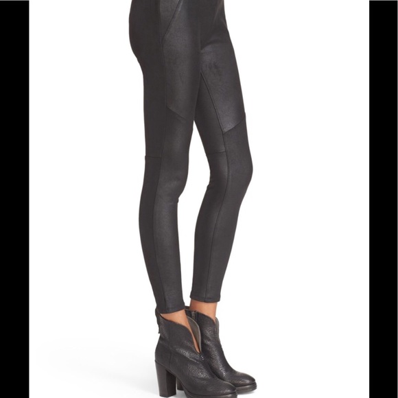 NWT Free People Black LetGo Faux Leather Leggings - Picture 1 of 7
